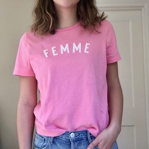 Madewell femme pink tee